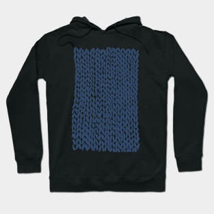 Hand Knit Navy Hoodie